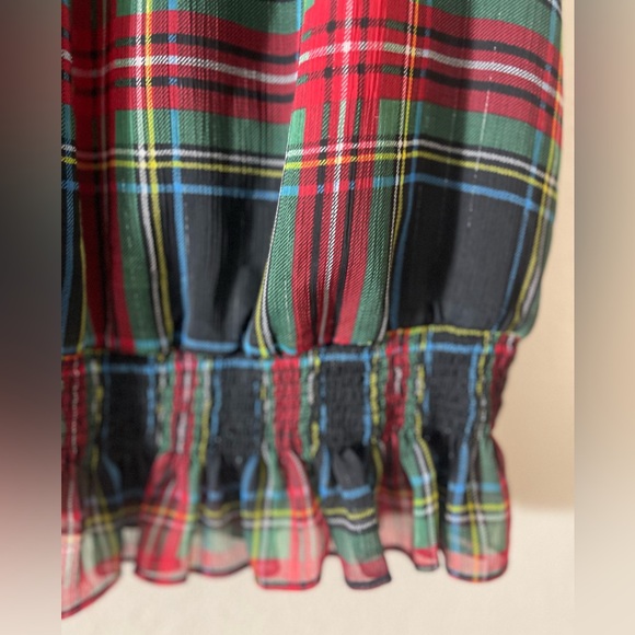 J Crew tartan plaid Sleeveless Mockneck Top size 6 T - Picture 10 of 11